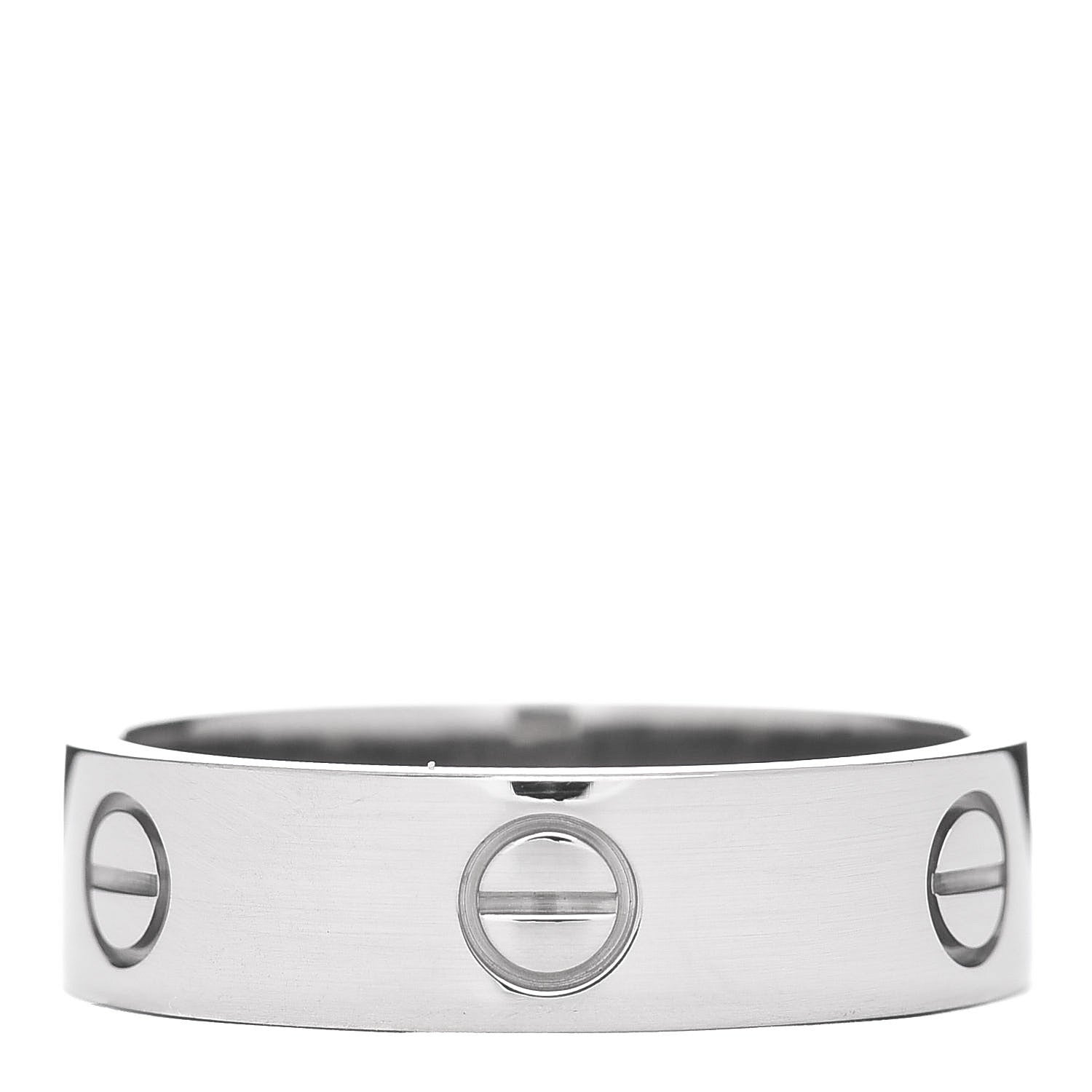 Cartier 18K White Gold 5.5mm LOVE Ring 63 10.25 1 of 4