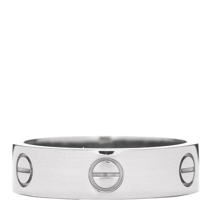 Cartier 18K White Gold 5.5mm LOVE Ring 63 10.25 1 of 4