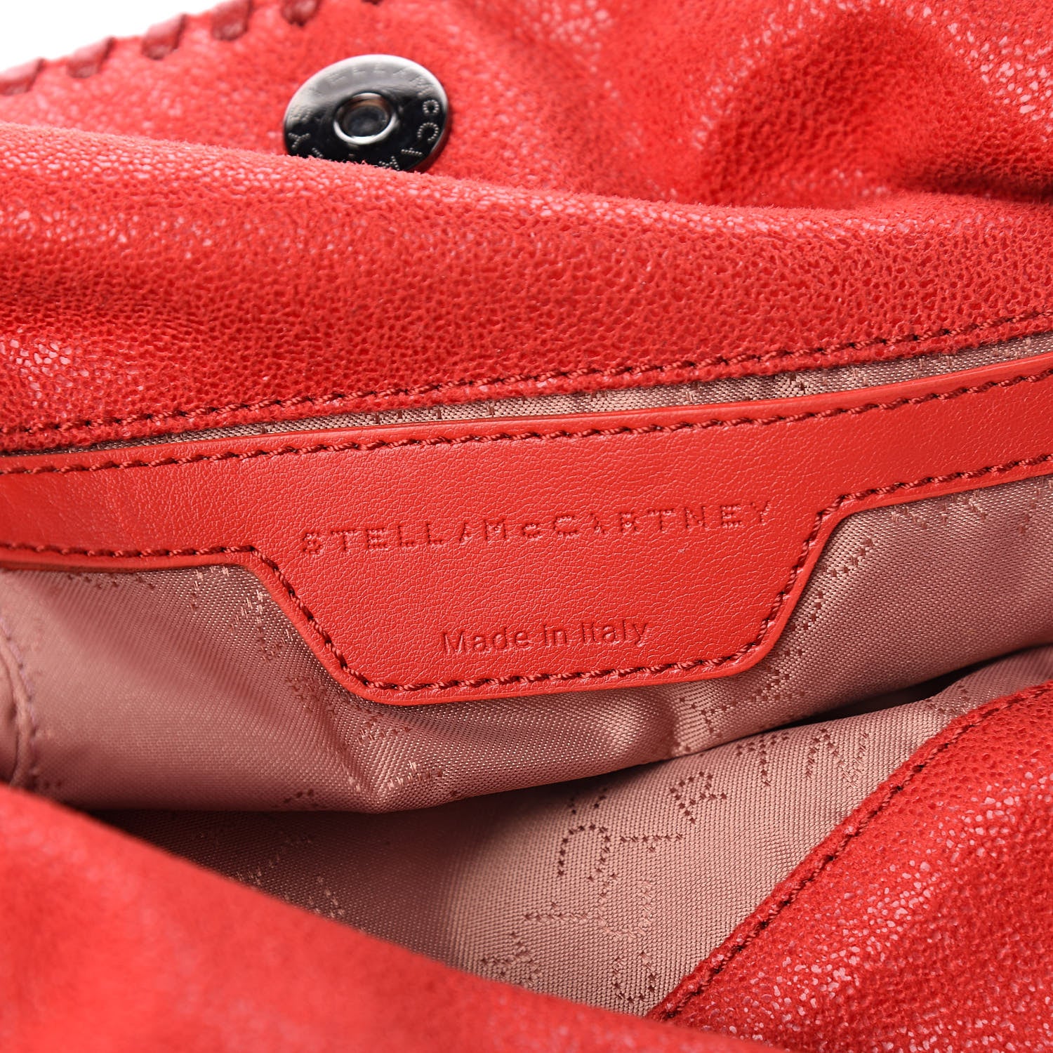 Stella McCartney Shaggy Deer Mini Falabella Fold Over Cherry 6 of 9