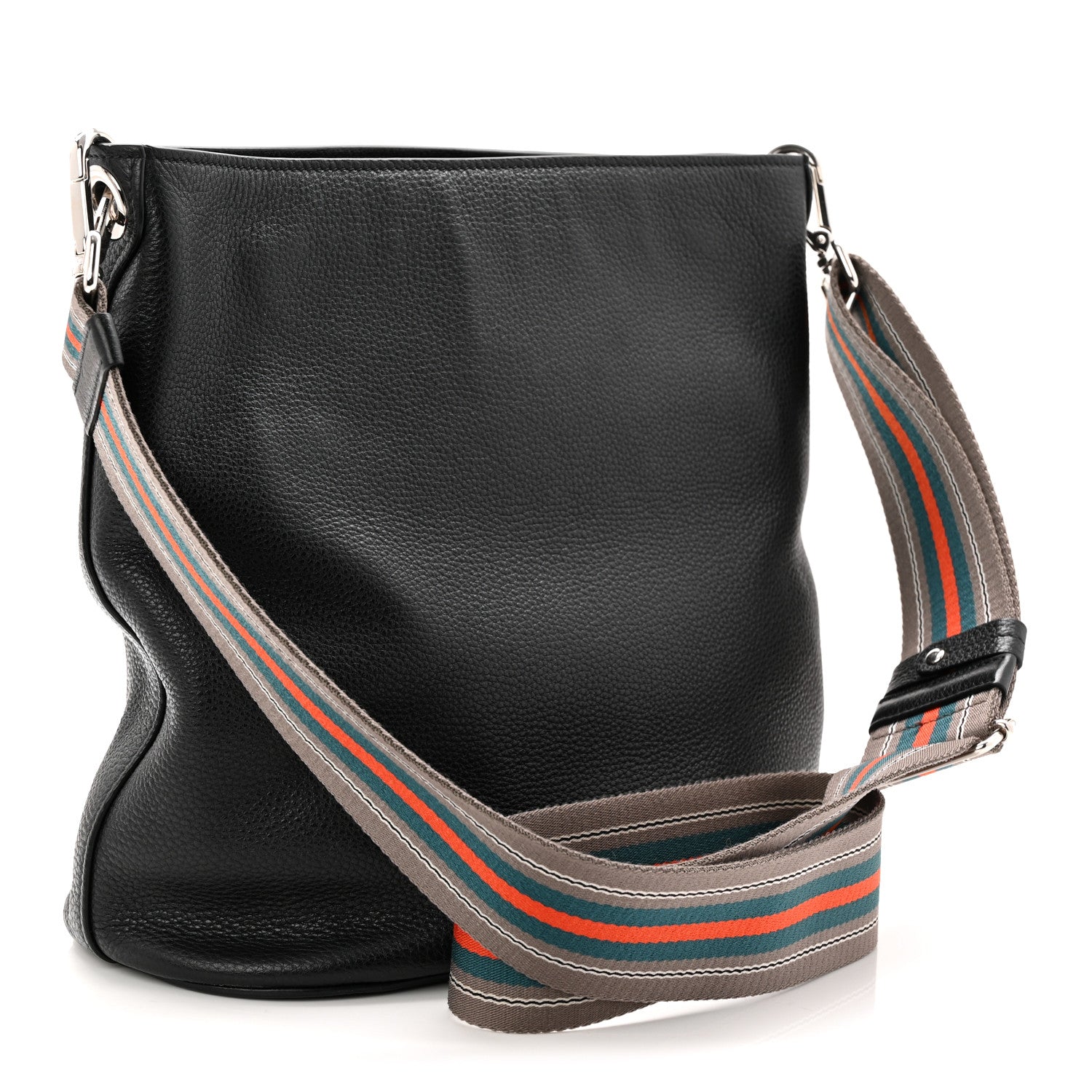 Prada Vitello Phenix Bucket Black 3 of 10