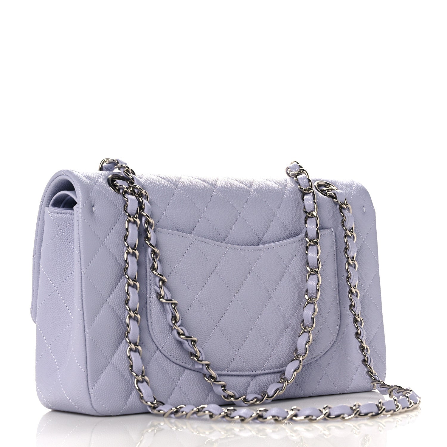 Chanel Caviar Quilted Medium Double Flap Light Purple 3 of 10
