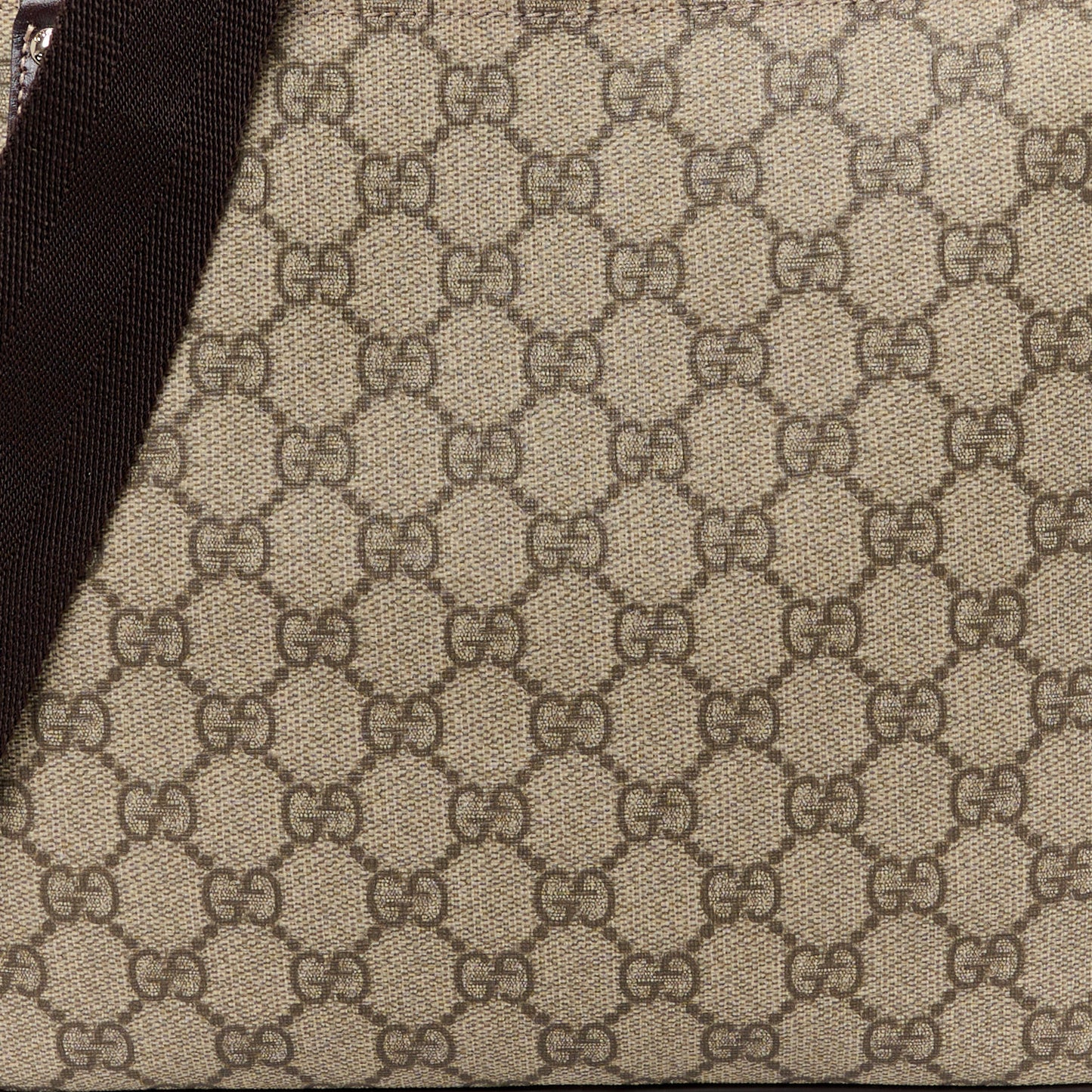 GG Plus Monogram Selleria Calfskin Medium Messenger Bag Beige Ebony Cocoa Dark Chocolate