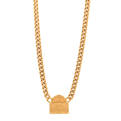 Chanel Metal Chain Link CC Rue Cambon Choker Necklace Gold 1 of 6