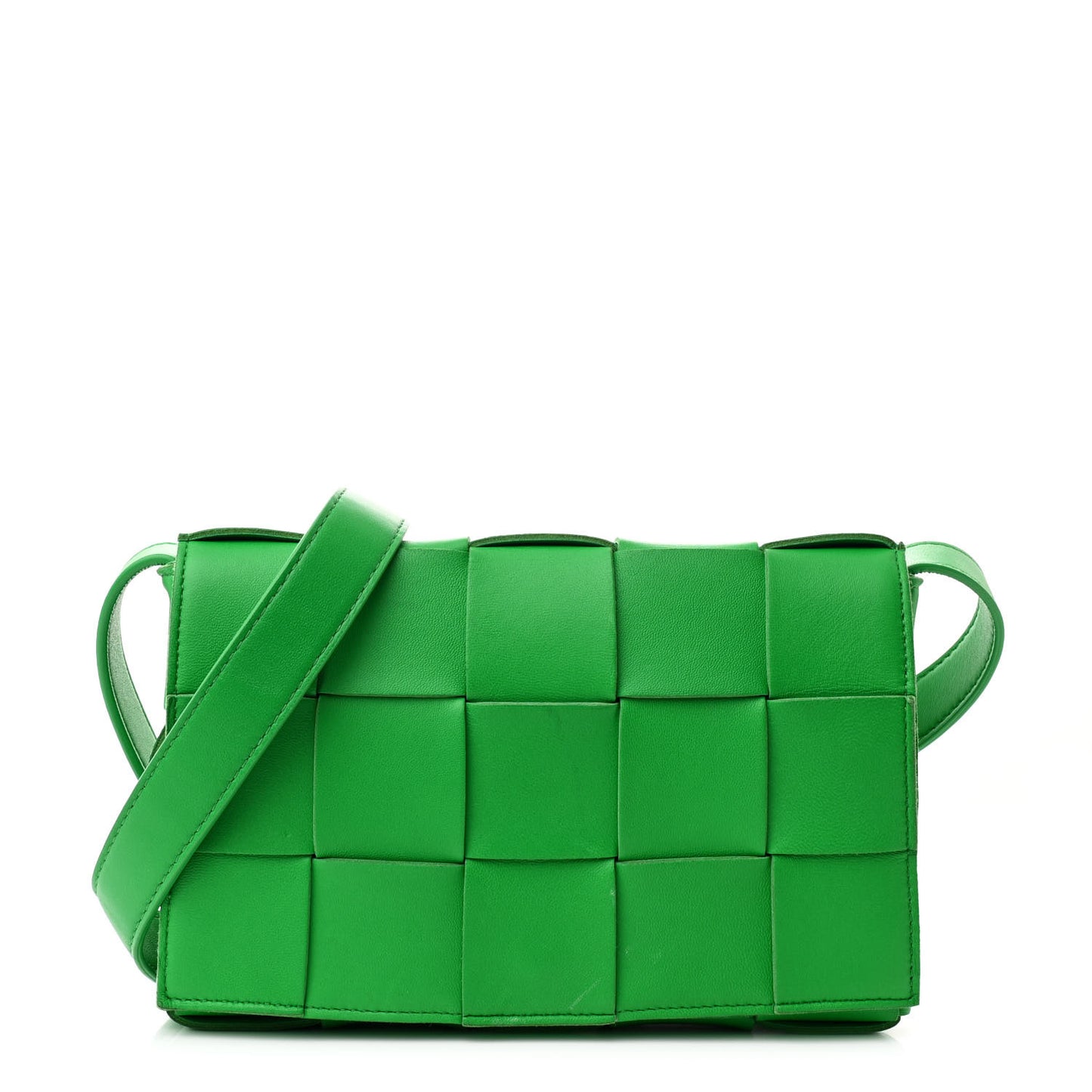 Lambskin Maxi Intrecciato Cassette Crossbody Bag Parakeet