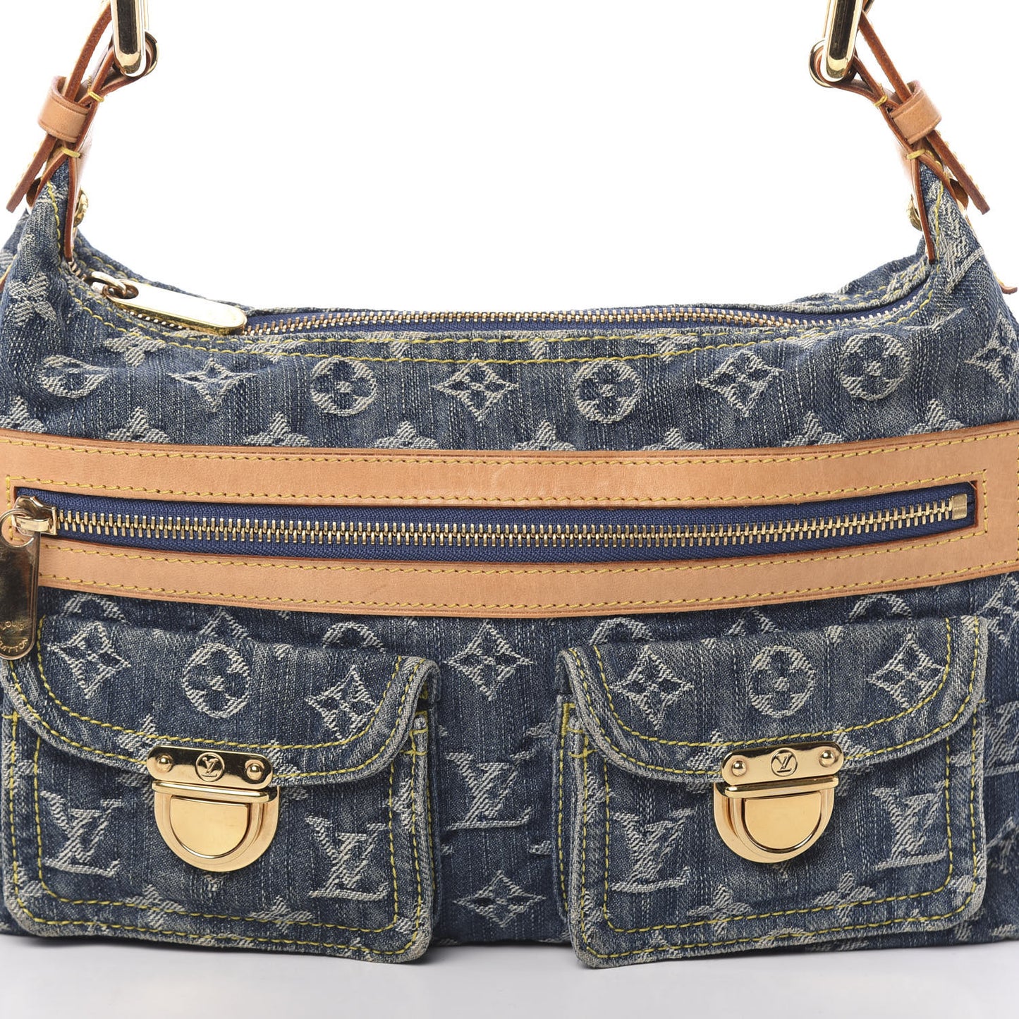 Monogram Denim Baggy PM Blue