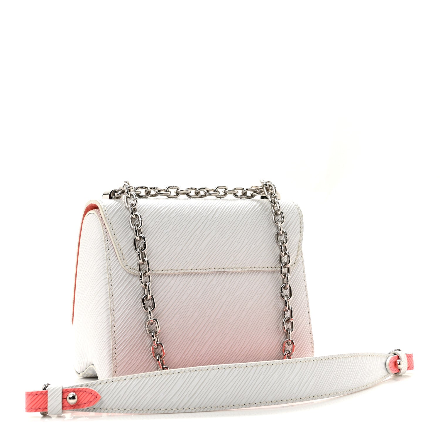 Louis Vuitton Epi Twist Braided Strap Shoulder Bag PM White PInk 4 of 14