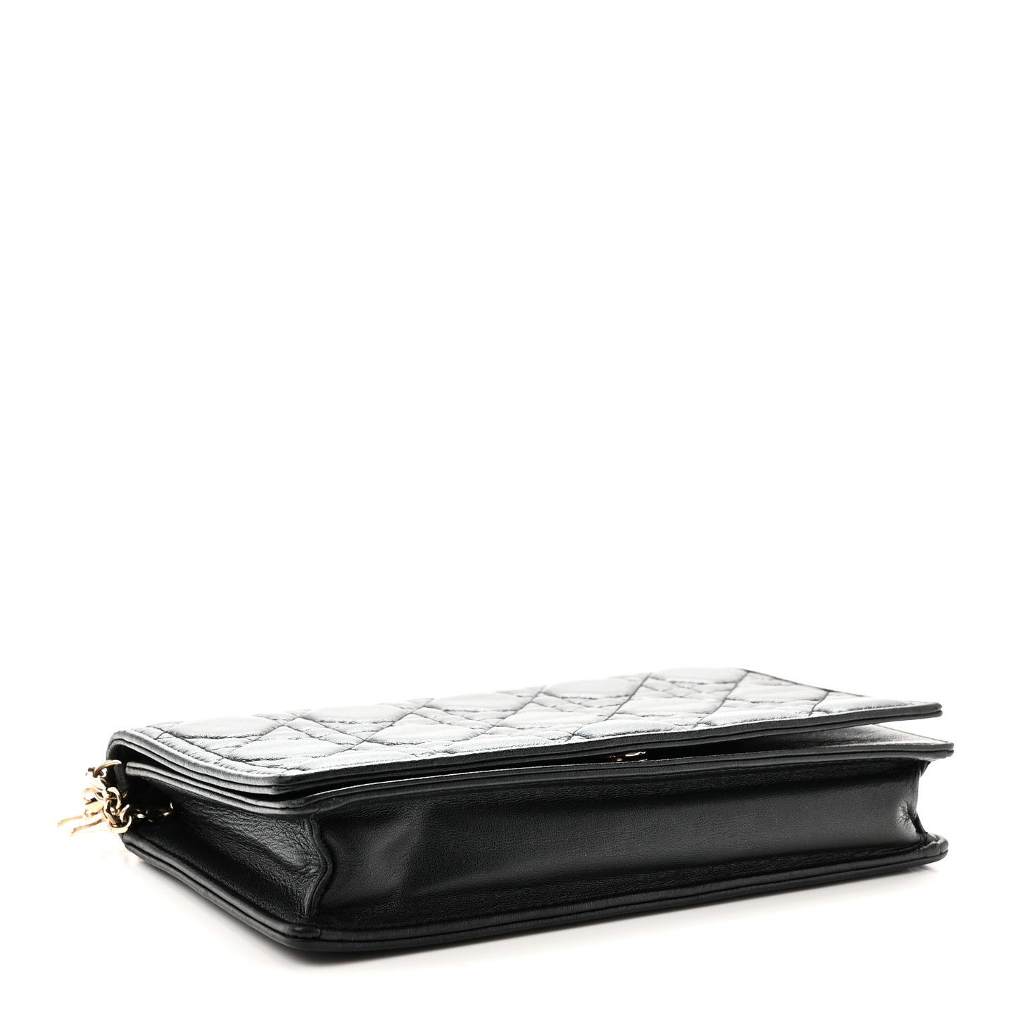 Lambskin Cannage Lady Dior Pouch Black