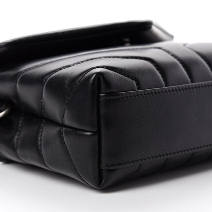 Saint Laurent Calfskin Y Quilted Monogram Toy Loulou Crossbody Bag Black 6 of 12