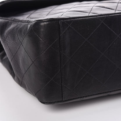 Chanel Lambskin Quilted XL Jumbo Single Flap Black 10 of 13