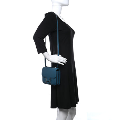 Hermes Epsom Enamel Constance 18 Vert Bosphore 2 of 9