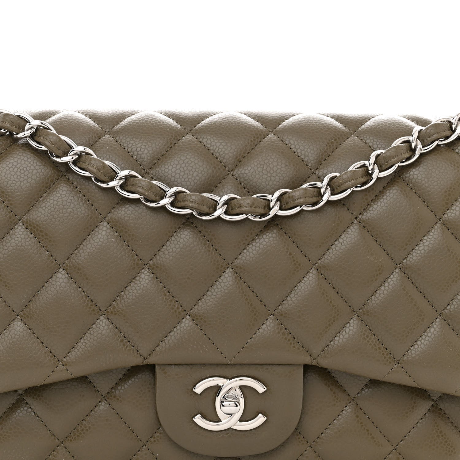 Chanel Caviar Quilted Jumbo Double Flap Taupe 8 of 16