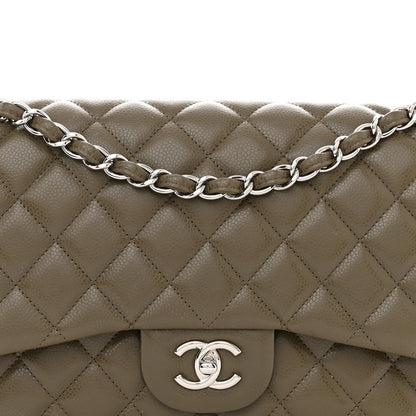 Chanel Caviar Quilted Jumbo Double Flap Taupe 8 of 16