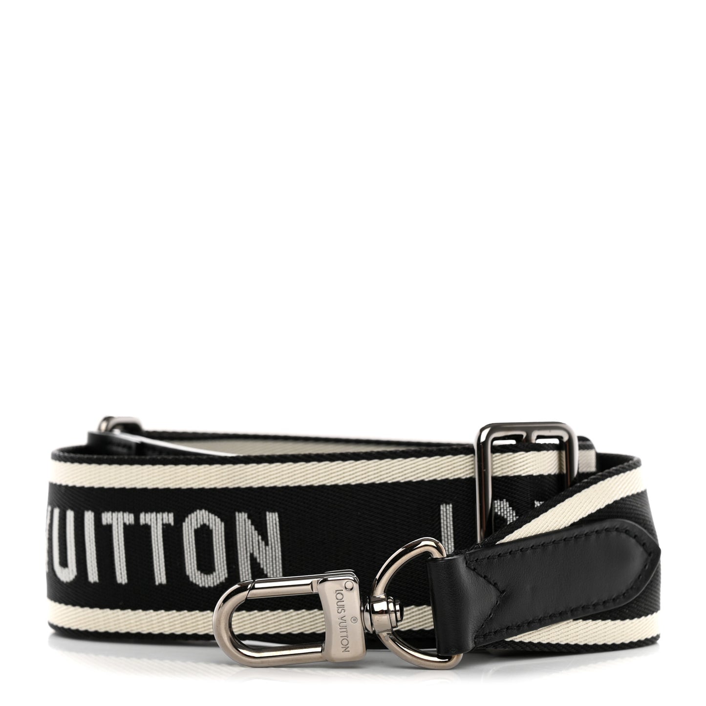 Nylon Jacquard Sporty Bandouliere Shoulder Strap Black