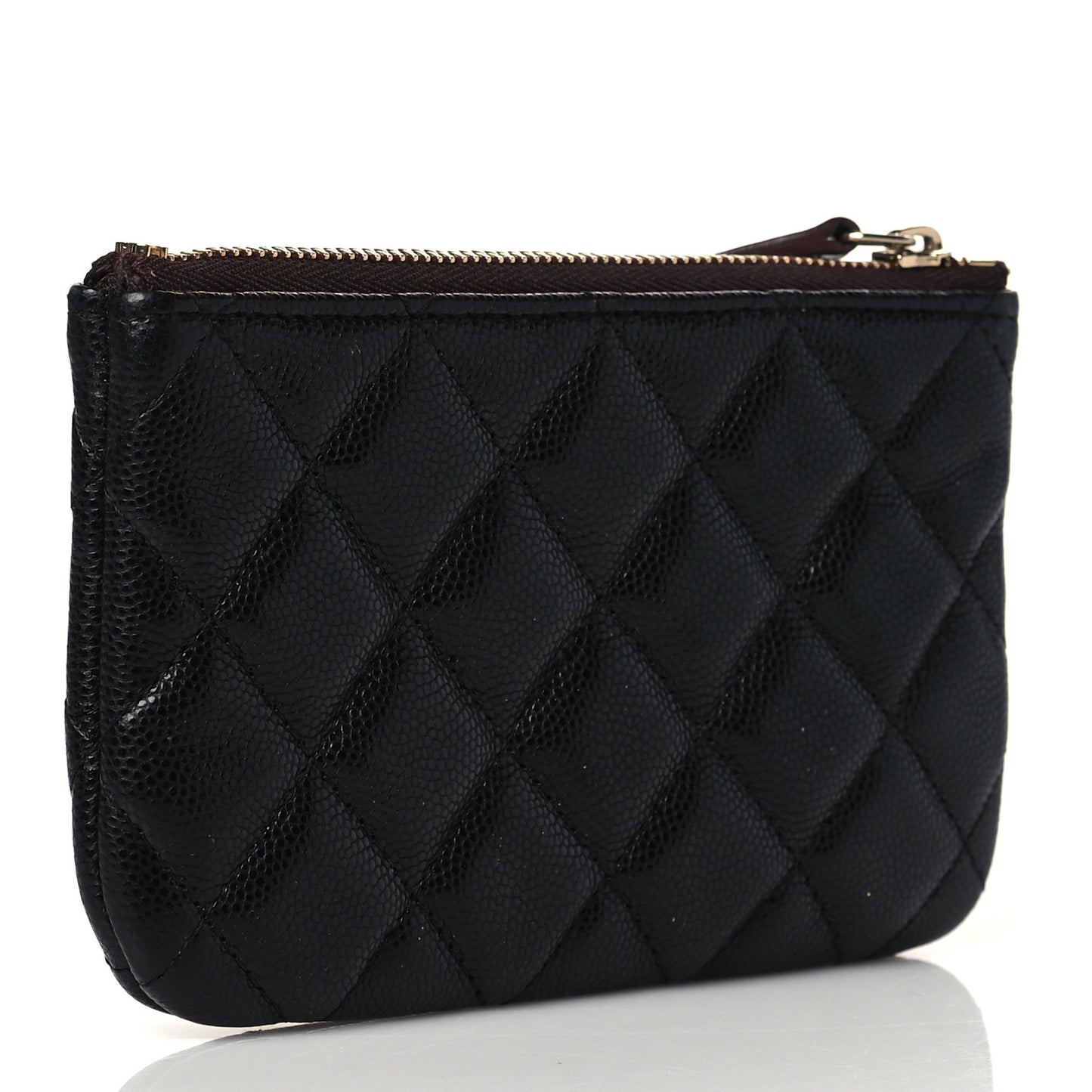 Caviar Quilted Small Cosmetic Case Black