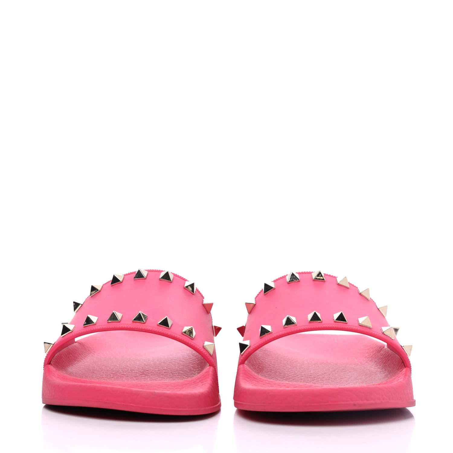 Valentino Garavani Rubber Rockstud Slide Sandals 39 Shadow Pink 2 of 16