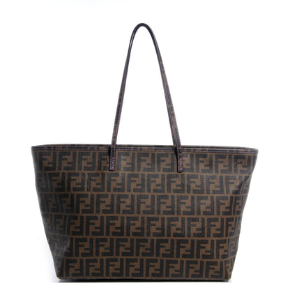 Fendi Zucca Spalmati Medium Roll Tote Tobacco Viola 1 of 9