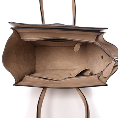 Celine Drummed Calfskin Micro Luggage Dune 6 of 10
