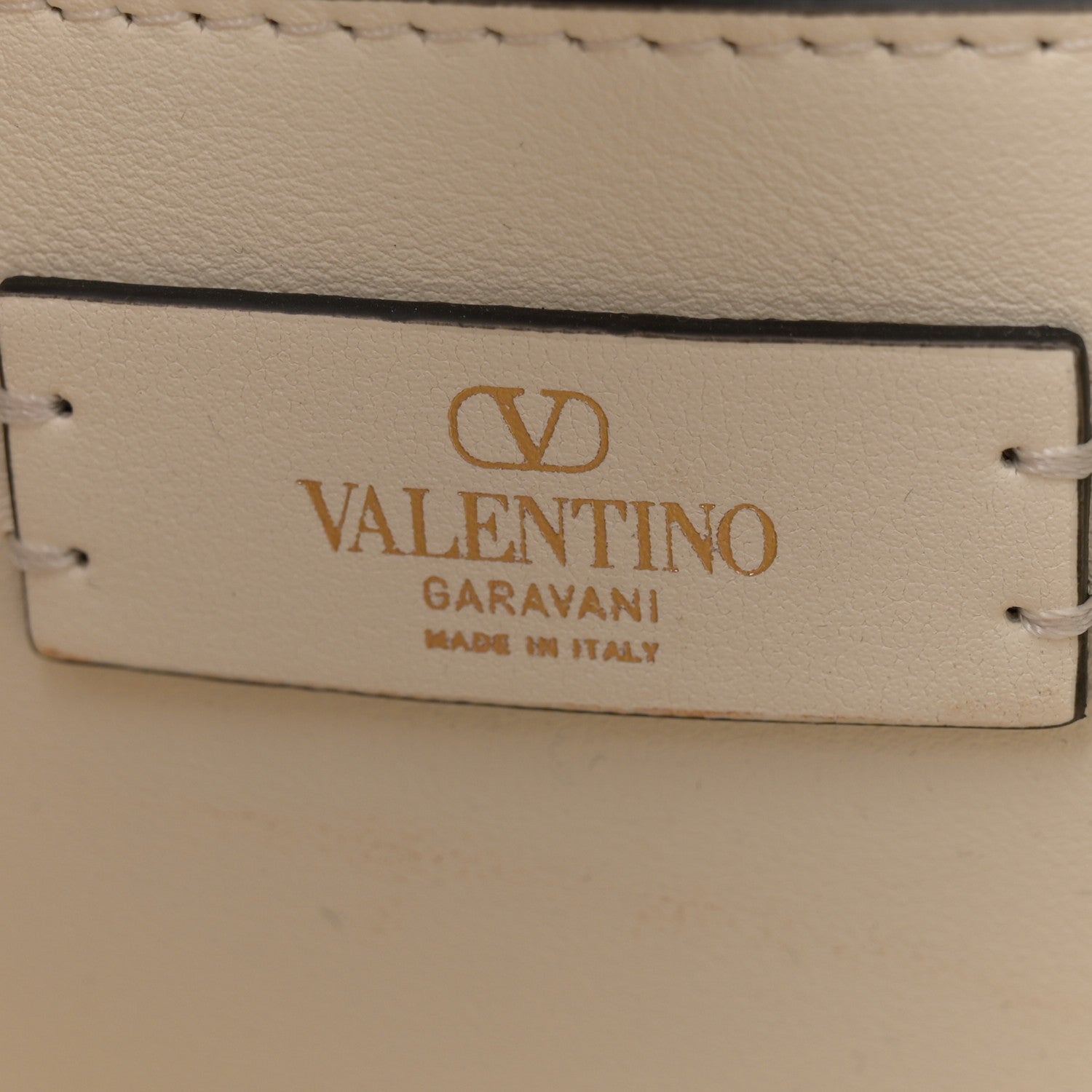 Valentino Garavani Canvas Calfskin Crystal Small Escape Loop Vlogo Signature Tote White Multicolor 6 of 10
