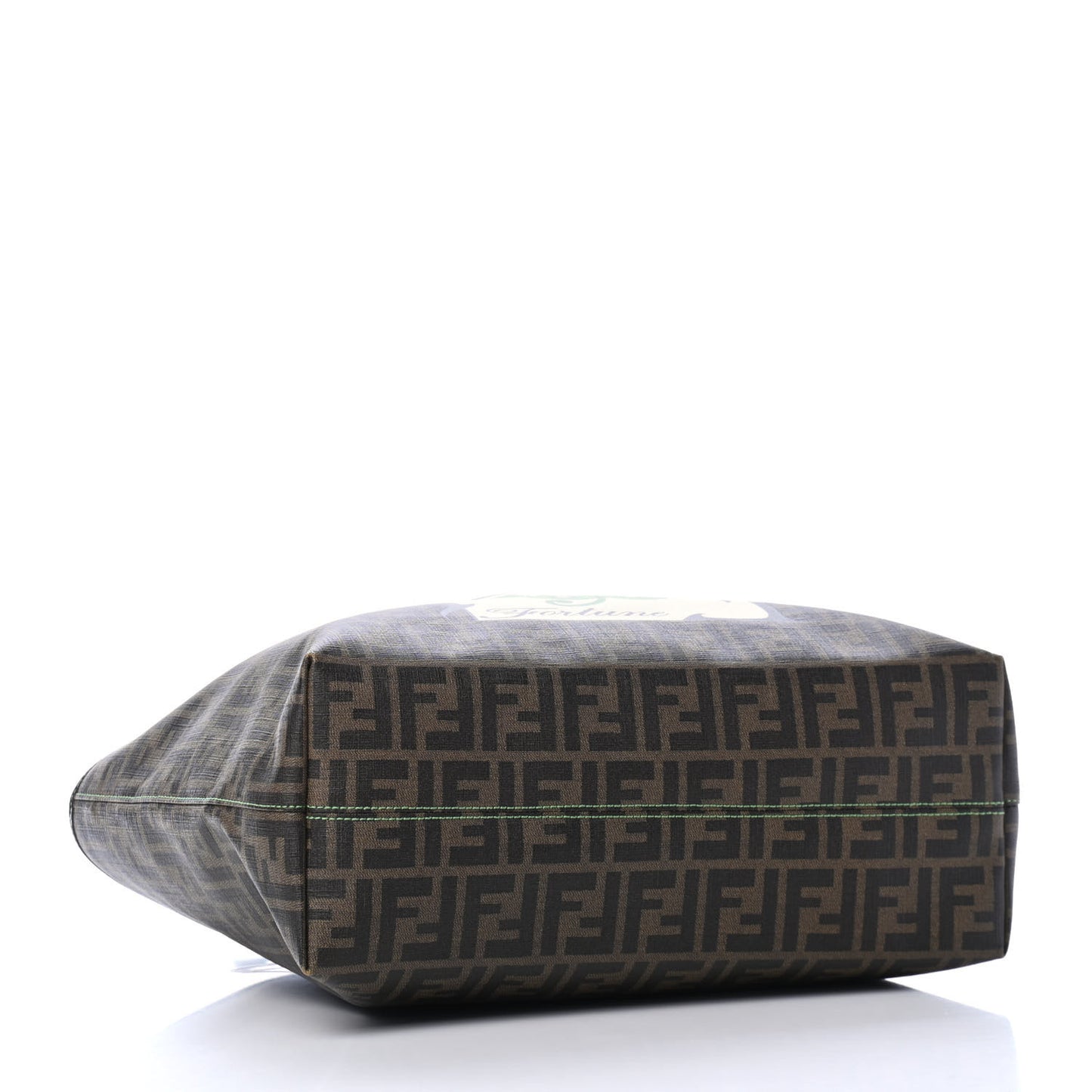 Zucca Spalmati Clover Print Medium Roll Tote Tobacco