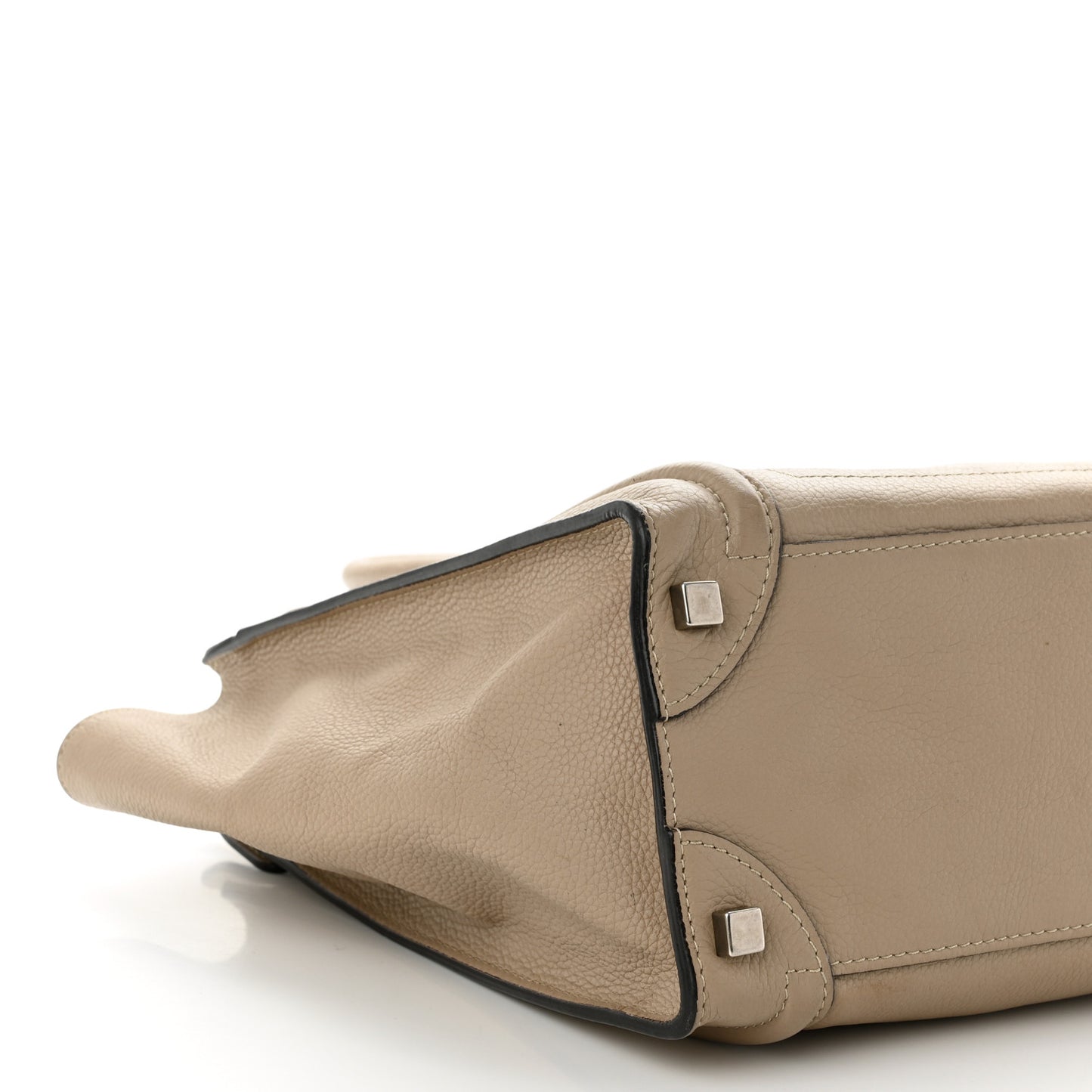 Drummed Calfskin Micro Luggage Dune