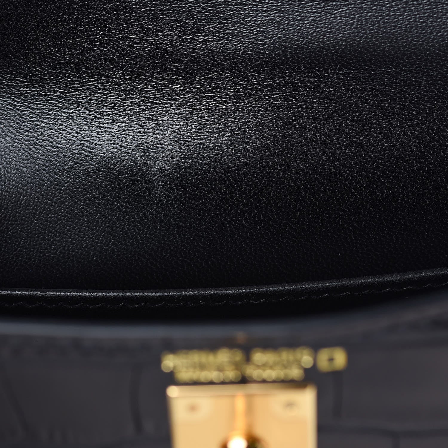 Hermes Matte Alligator Mini Kelly Sellier 20 Black 36 of 39