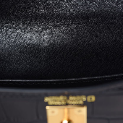 Hermes Matte Alligator Mini Kelly Sellier 20 Black 36 of 39