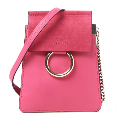 Chloe Suede Calfskin Mini Faye Bracelet Bag Fuchsia Rose 1 of 8