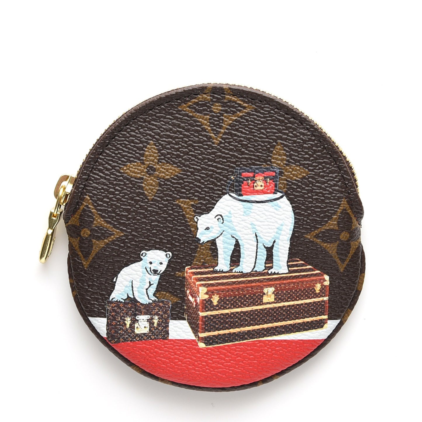 Monogram 2017 Christmas Animation Round Coin Purse