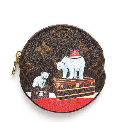Louis Vuitton Monogram 2017 Christmas Animation Round Coin Purse 1 of 5