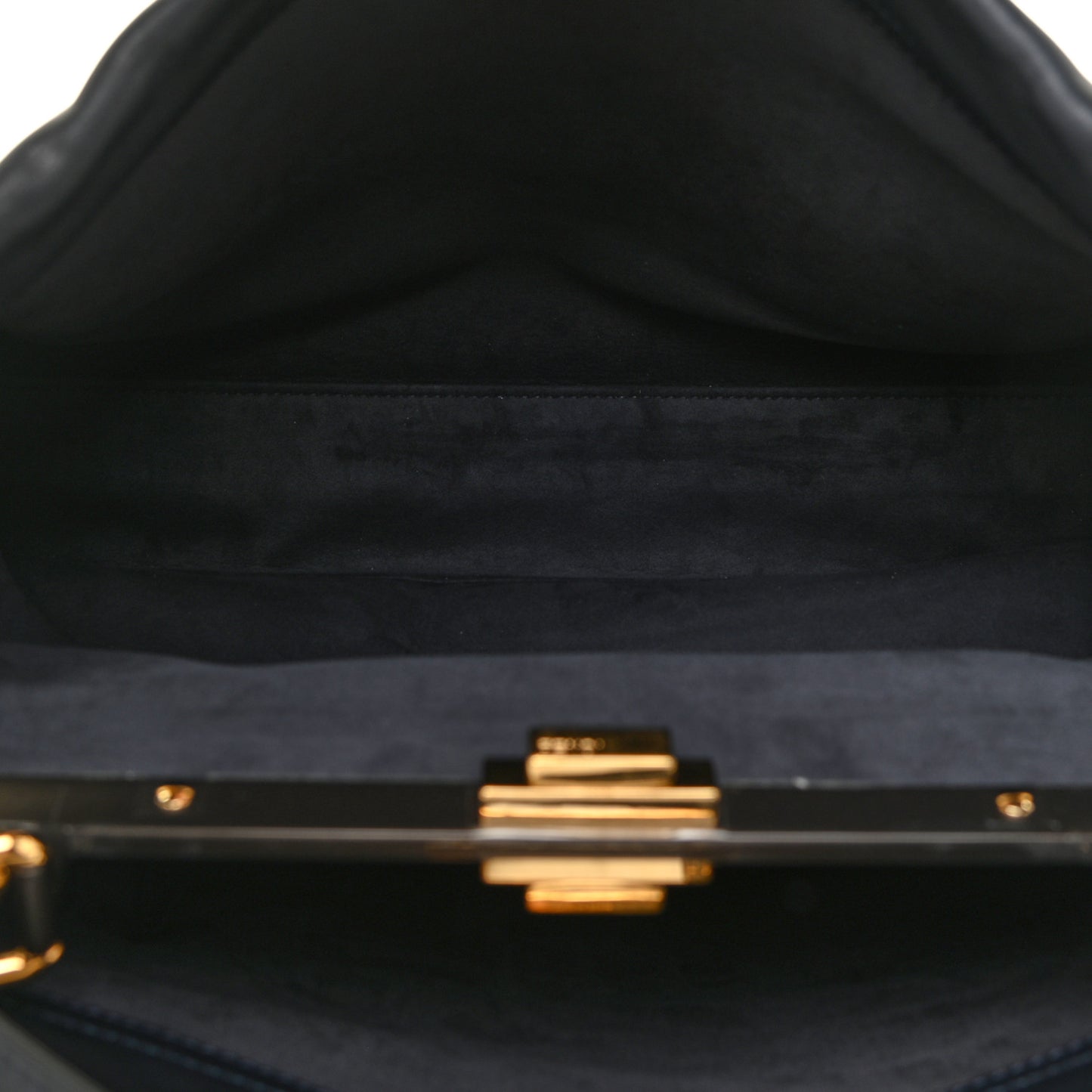 Vitello Dolce Marmol Large Peekaboo Iconic Satchel Blue Notte