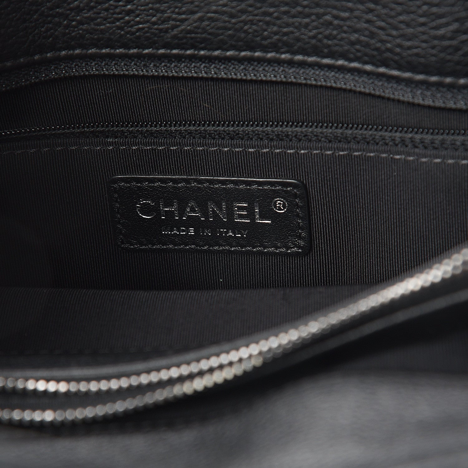 Chanel Grained Calfskin Quilted Large Casual Pocket Tote Black 5 of 9