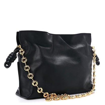 Loewe Nappa Calfskin Mini Flamenco Knot Clutch With Chain Black 2 of 9