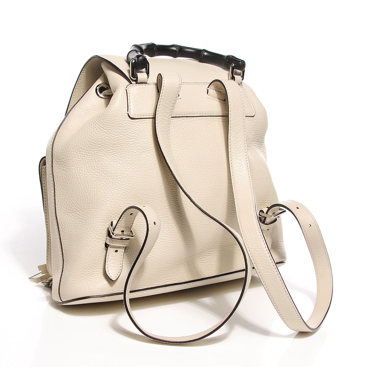 Gucci Calfskin Bamboo Medium Backpack Off White 3 of 7