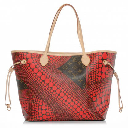 Louis Vuitton Monogram Kusama Waves Neverfull MM Red 1 of 7