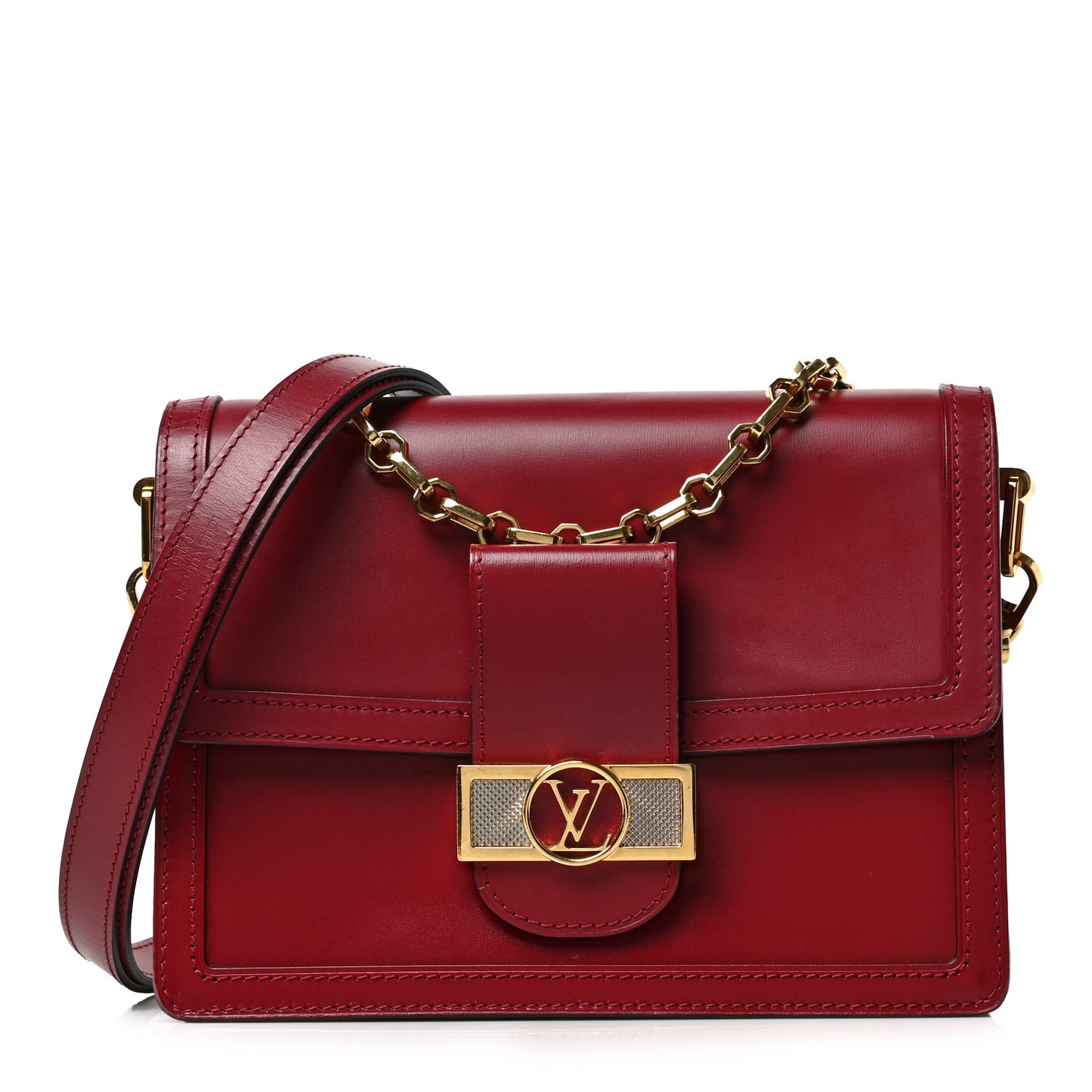 Smooth Calfskin Dauphine MM Cherry Berry
