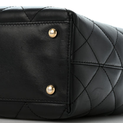 Chanel Lambskin Quilted Shoulder Bag Black Black 11 of 14