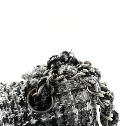 Chanel Tweed Quilted Medium Double Flap Beige White Black 11 of 11