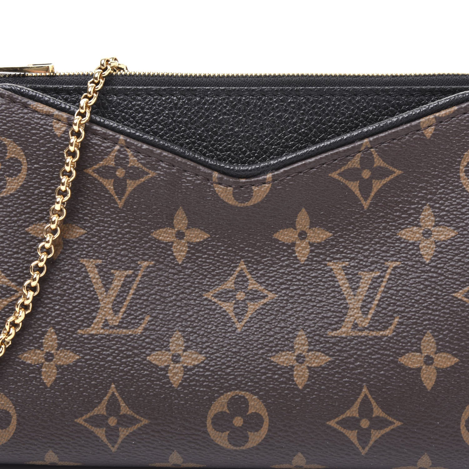 Louis Vuitton Monogram Pallas Clutch Black 10 of 10
