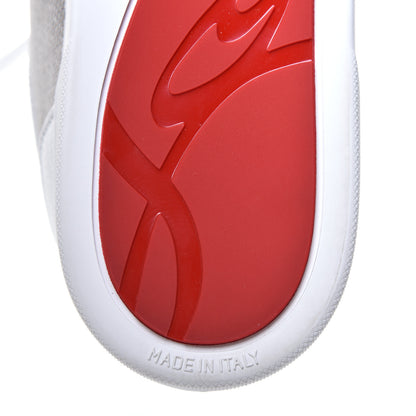Christian Louboutin Calfskin Mens Rantulow Orlato Flat Sneakers 44 White Grey 7 of 9