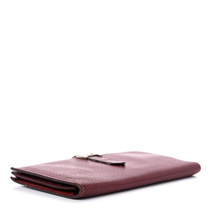 Hermes Chèvre Mysore Bearn Gusset Wallet Rouge H 4 of 16