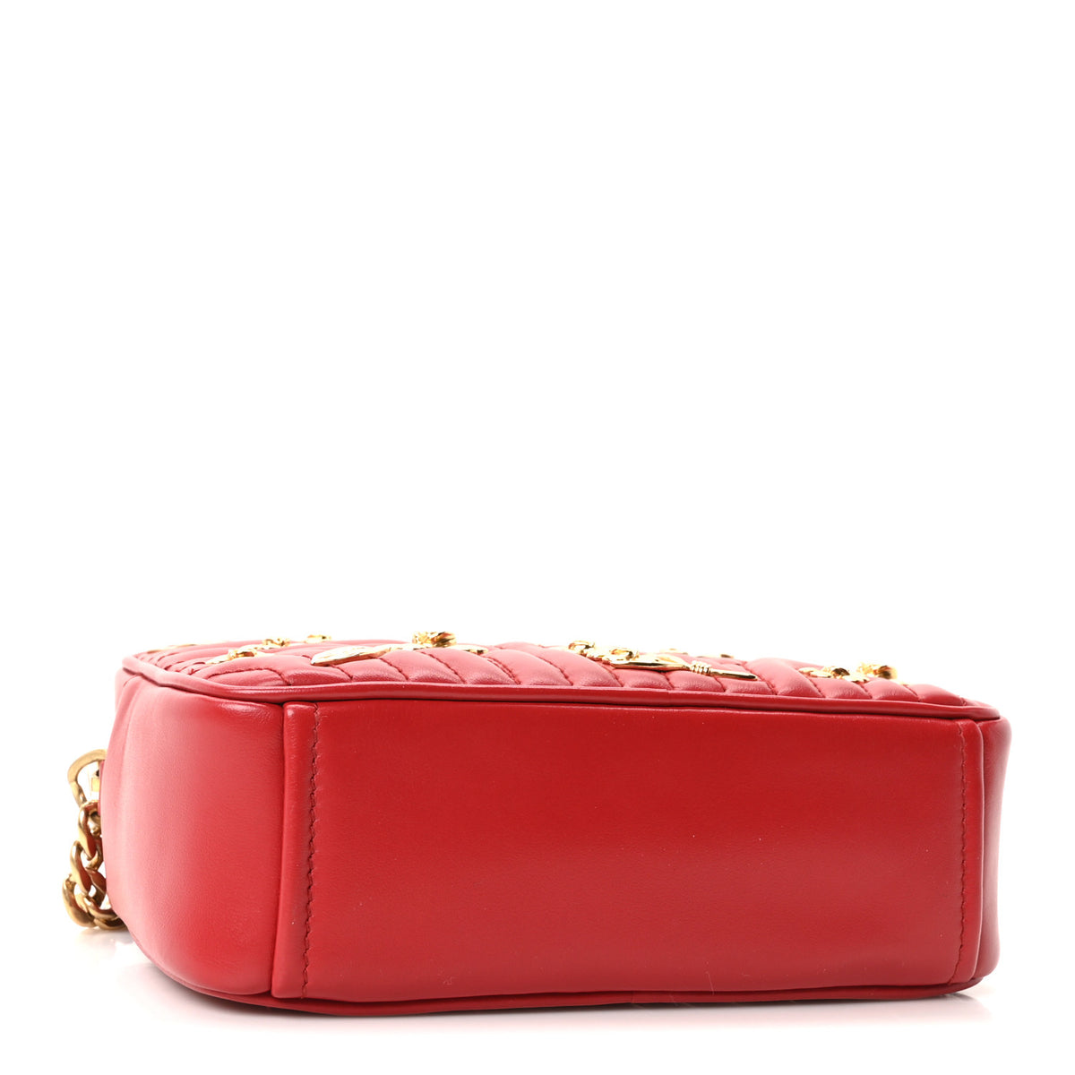 Prada Soft Calfskin Floral Diagramme Bag Fuoco 4 of 10