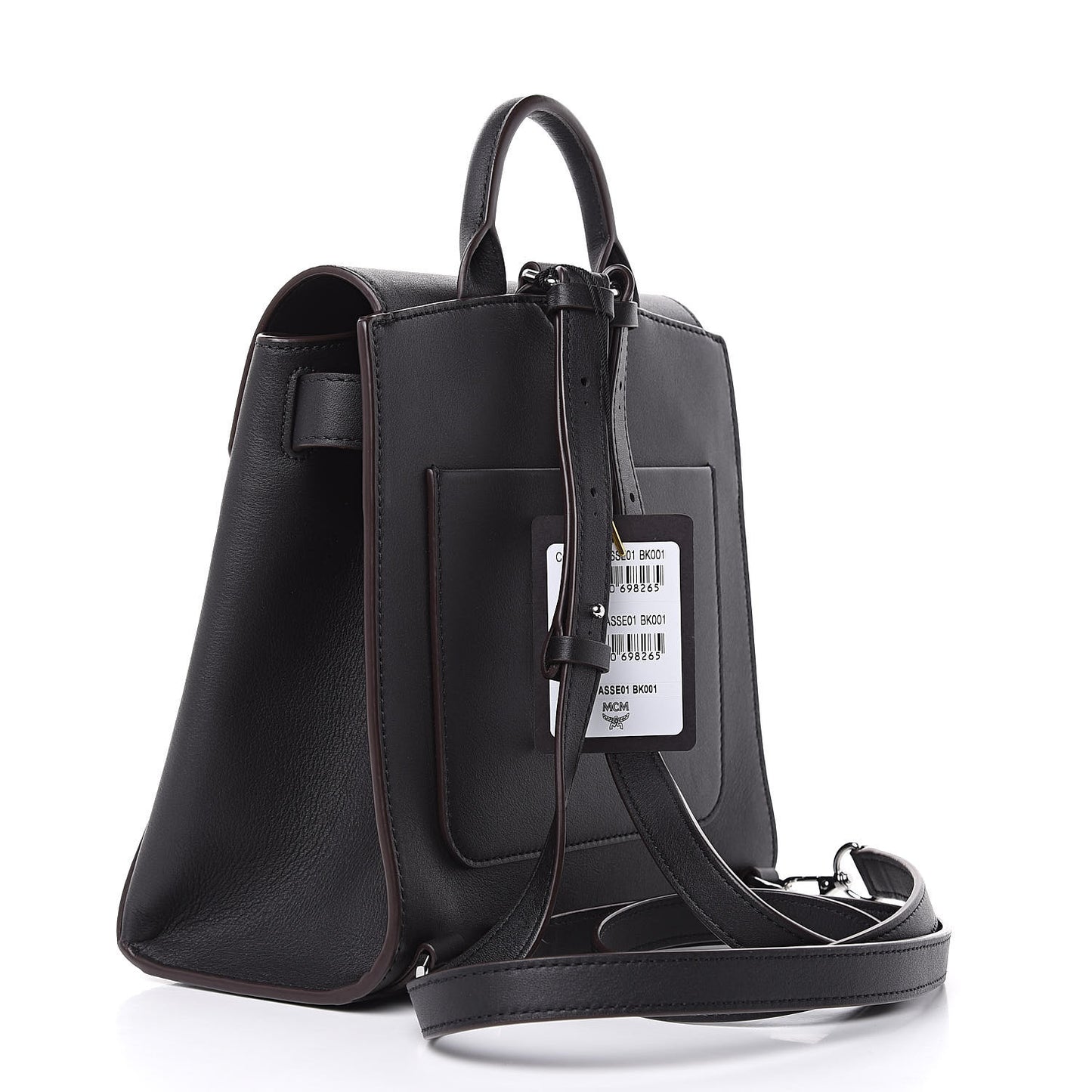 Calfskin Essential Monogram Small Backpack Black