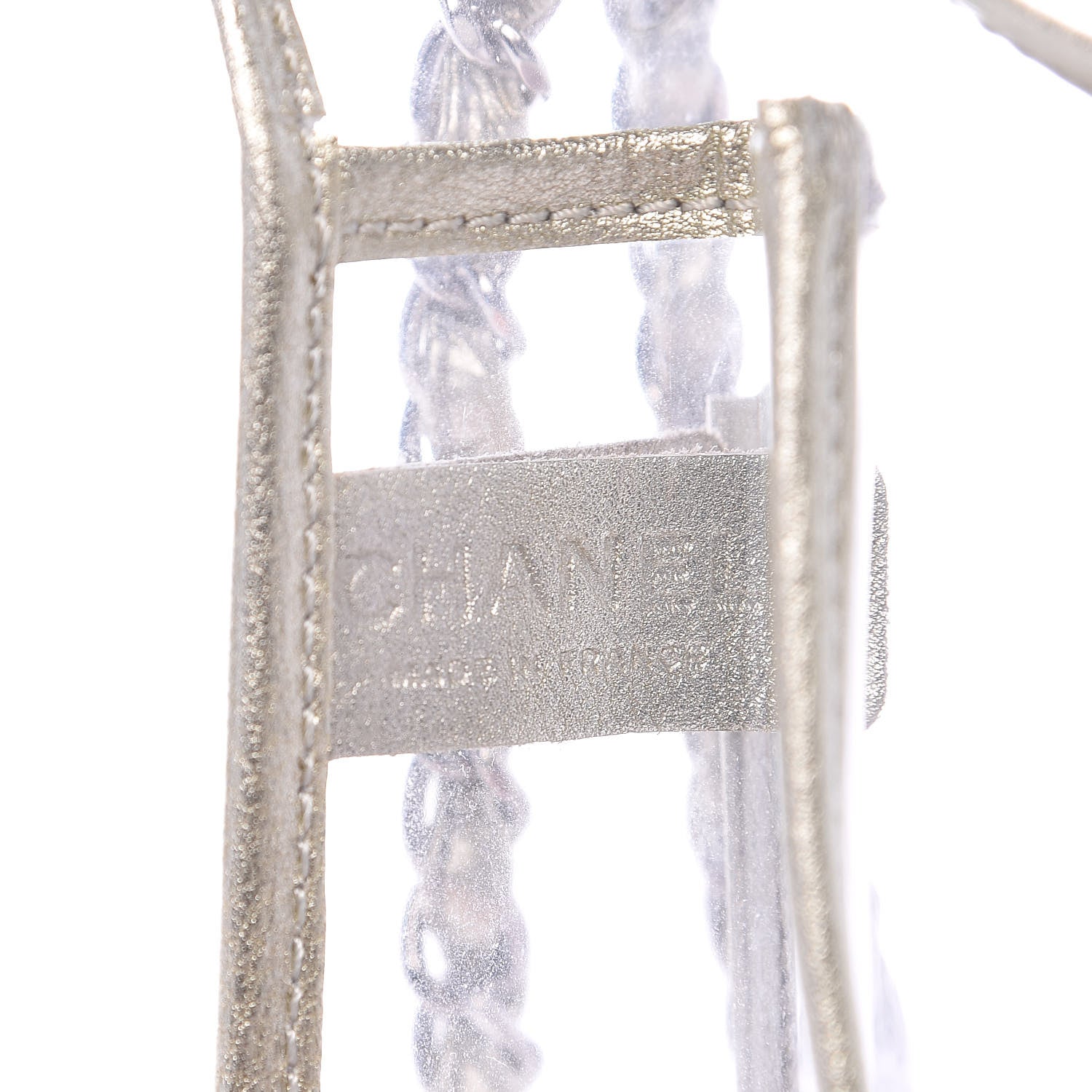 Chanel Lambskin Vinyl Large Naked Flap Silver 6 of 9