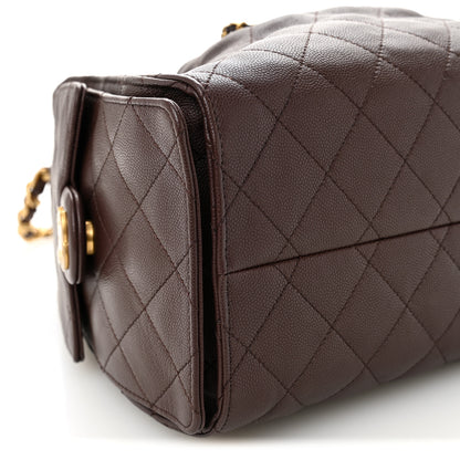 Chanel Caviar Quilted Small Chanel 25 Handbag Dark Brown 9 of 10