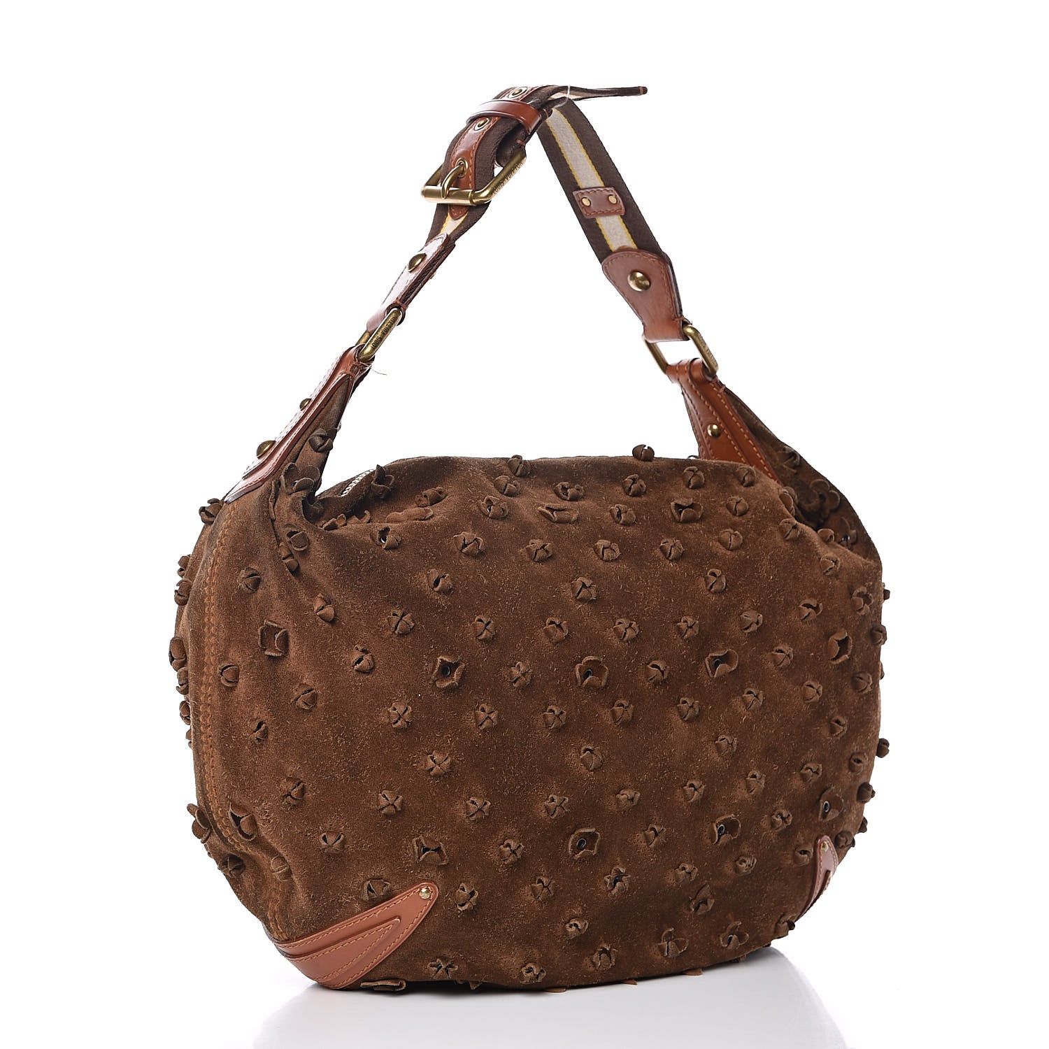 Louis Vuitton Suede Mahina Fleurs Onatah GM Cacao 3 of 16