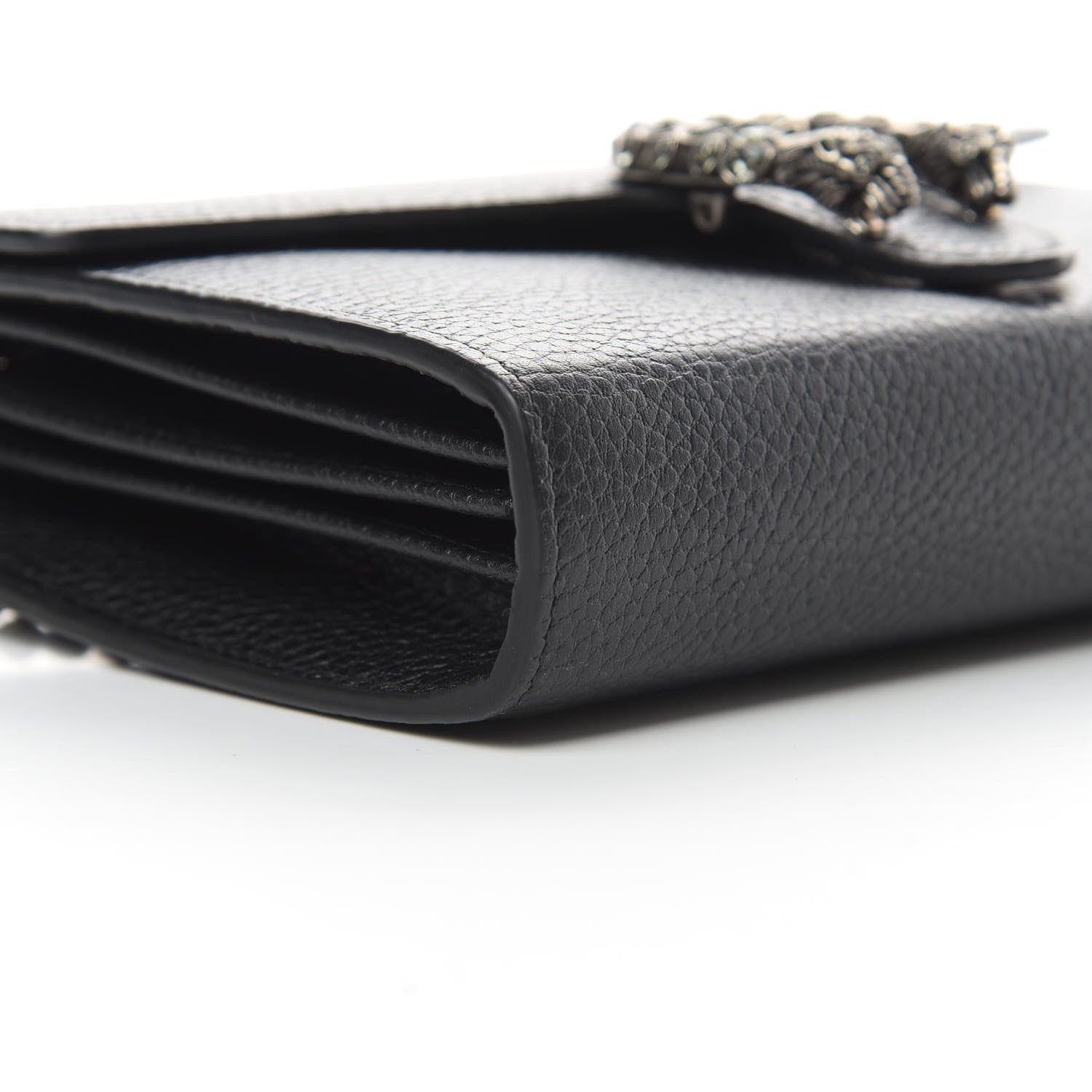 Gucci Calfskin Mini Dionysus Chain Wallet Black 9 of 10