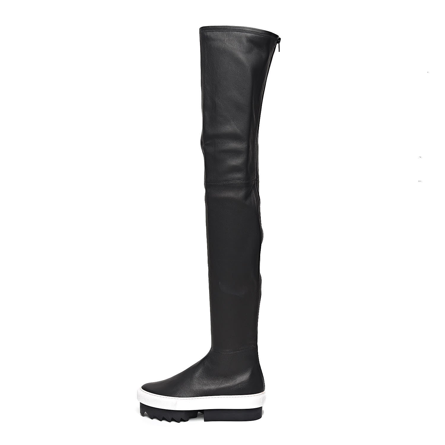Givenchy Lambskin Platform Over The Knee Boots 37.5 Black 1 of 17