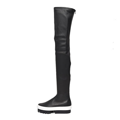 Givenchy Lambskin Platform Over The Knee Boots 37.5 Black 1 of 17