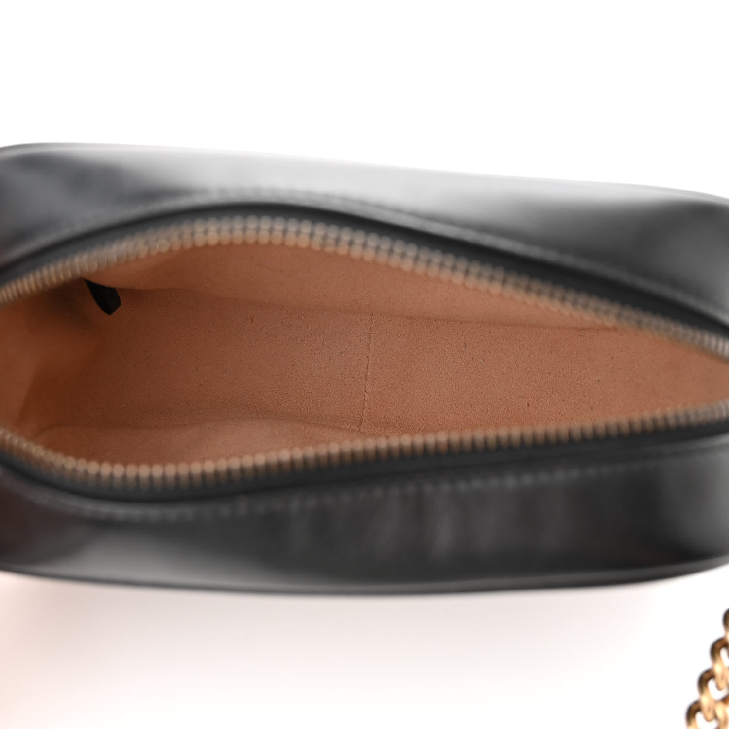 Gucci Calfskin Matelasse Mini GG Marmont Chain Shoulder Bag Black 5 of 11