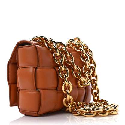 Bottega Veneta Lambskin Maxi Intreccio Padded Chain Cassette Crossbody Bag Clay 3 of 8